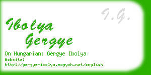 ibolya gergye business card